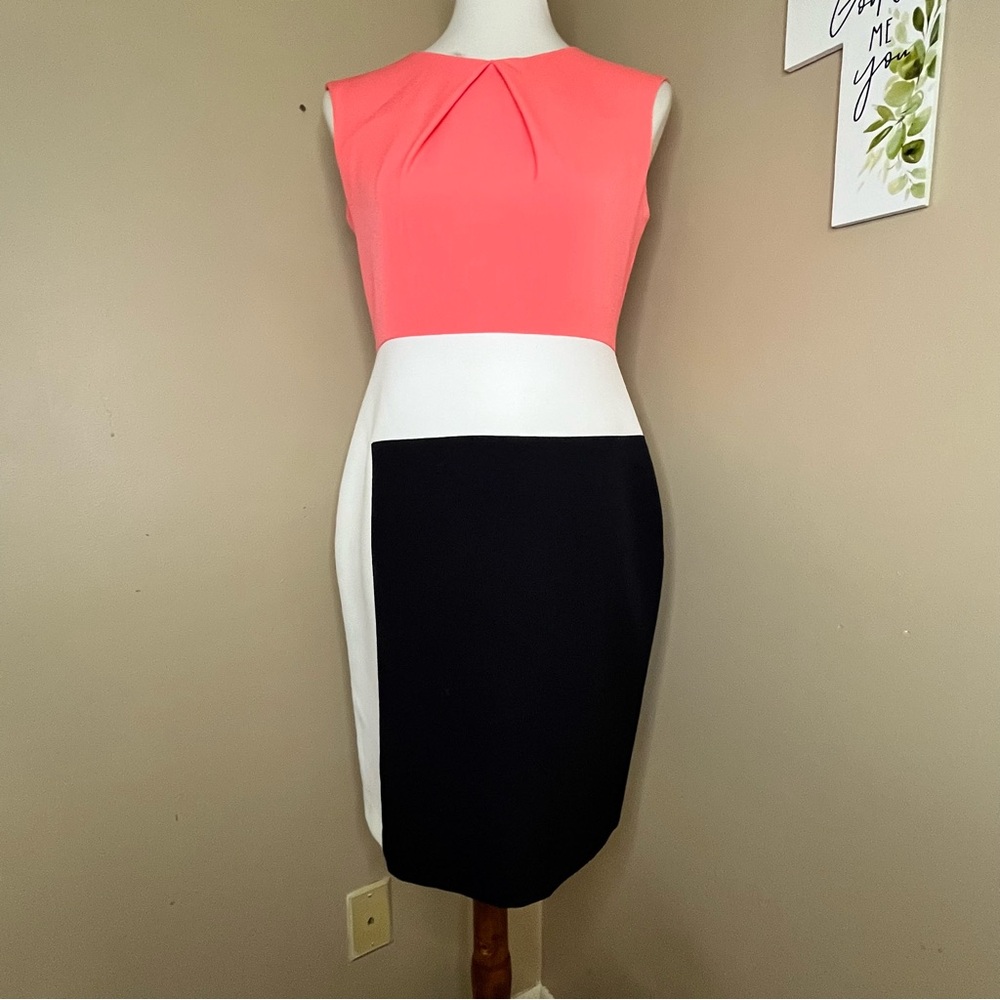 Studio One NY Sleeveless Knee Length Block Color size 4P